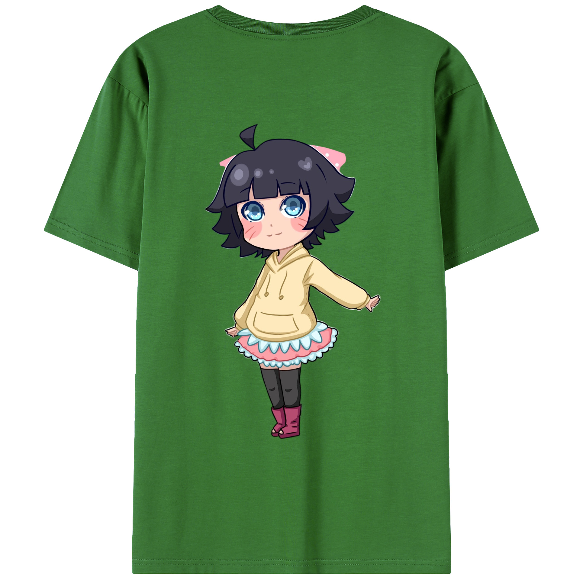 （画像用） NARUTO -ナルト- うずまき ヒマワリ Uzumaki Himawari レディース半袖Tシャツ(バックプリント)